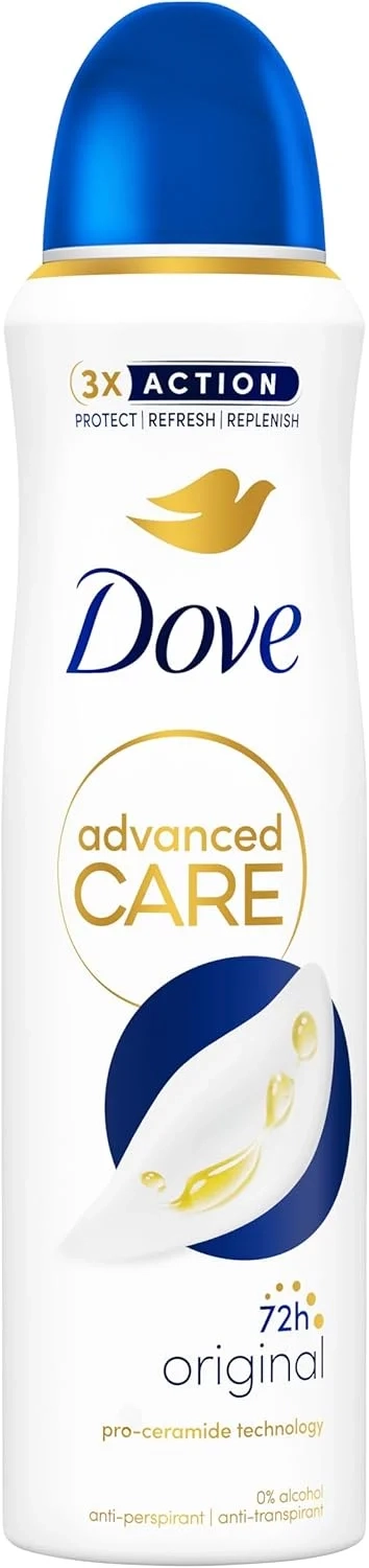 Dove Advanced Care Anti-Perspirant Deodorant Spray for Women, 72-Hour Sweat & Odor Protection with Pro