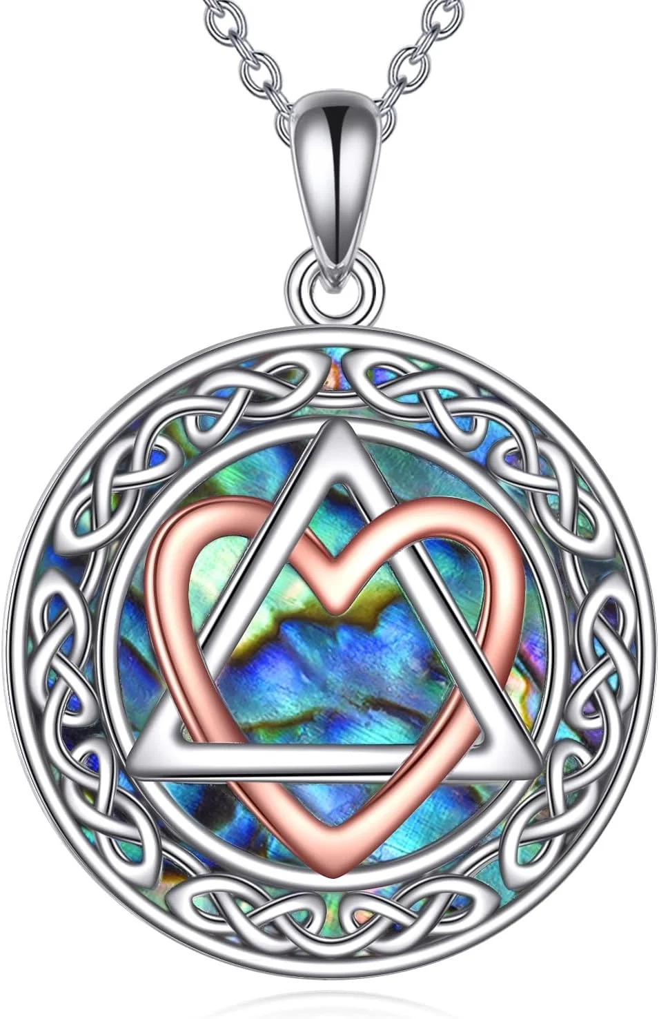 Sterling Silver Adoption Day Necklace with Celtic Knot Symbol for Adoptive Mothers, Stepmoms, and Foster Parents