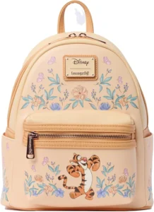 Loungefly Winnie the Pooh Eeyore Mini Backpack Floral Print Shoulder Bag for Women and Disney Fans