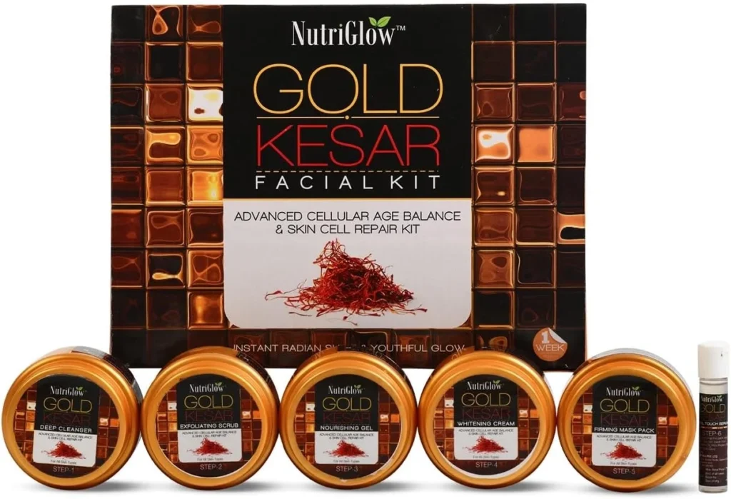 Nutriglow Gold Kesar 6-Piece Facial Kit for Women