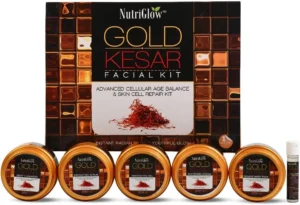 Nutriglow Gold Kesar 6-Piece Facial Kit for Women