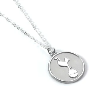 The Carat Shop Official Tottenham Hotspur Silver Plated Disc Pendant Necklace for Men and Women