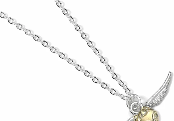 Harry Potter Golden Snitch Necklace Official Jewelry Gift for Women and Men