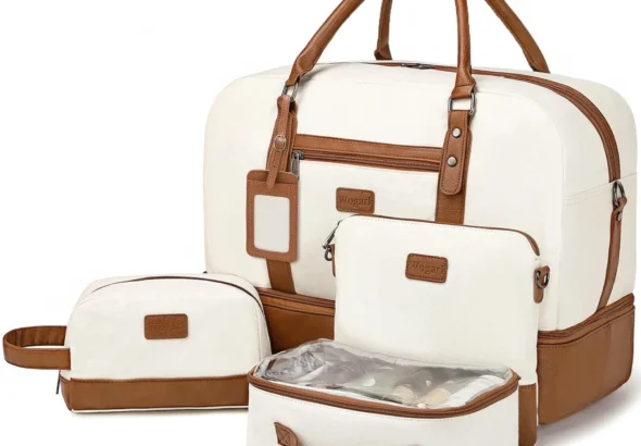 Wogarl Weekender Bag for Women with Shoe Compartment