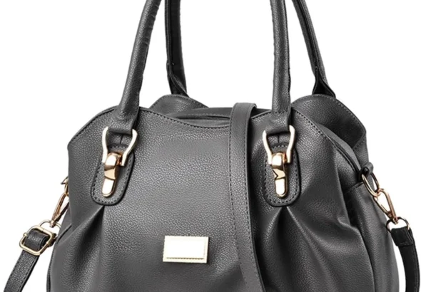 Nicole & Doris Women's Designer Tote Bag: Soft PU Leather Triple Compartment Shoulder Bag with Top Handle