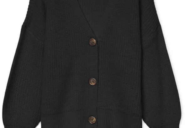 VERO MODA Women's Stretch Knit Cardigan: Soft V