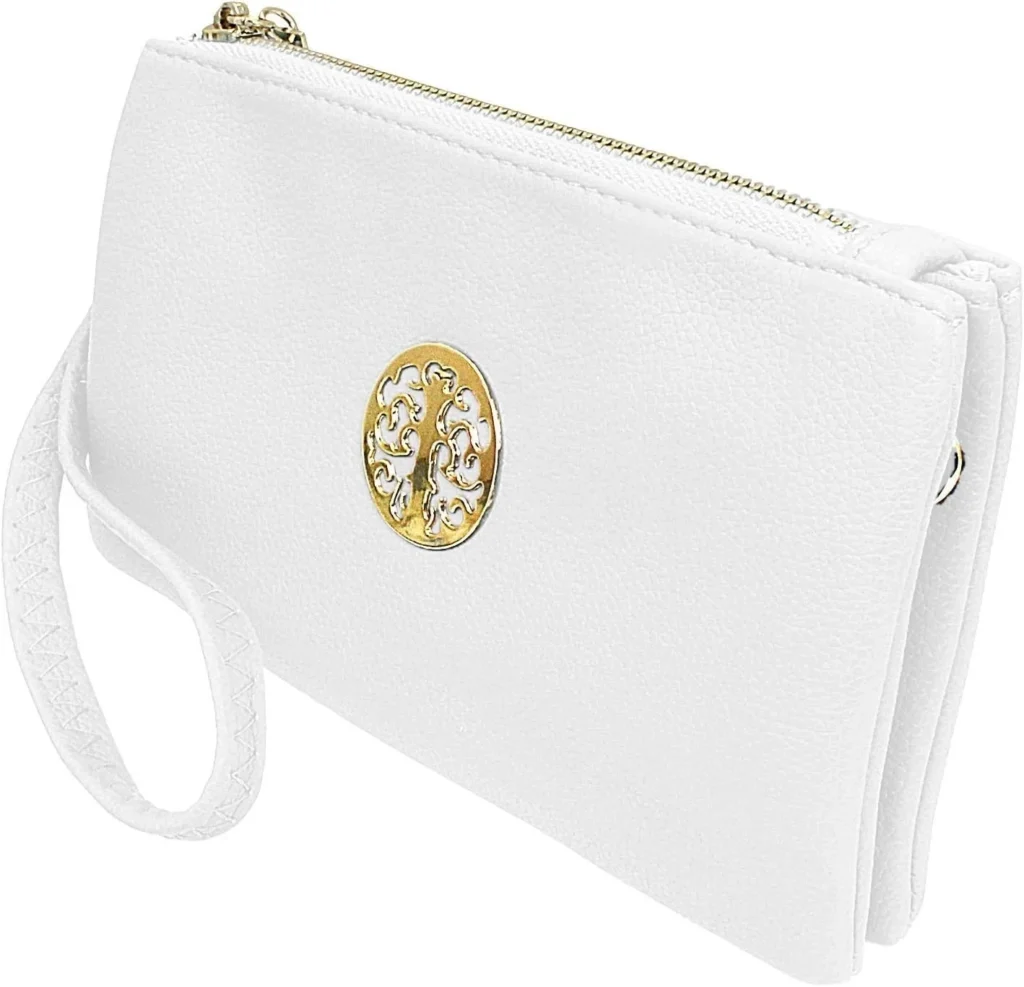 Women's Long & Son Small White Clutch 3141