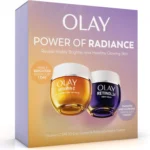 Olay Power of Radiance Gift Set: Vitamin C SPF 30 Day Cream & Retinol 24 Night Cream for Dark Spots & Brightening Glow