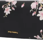 Women's Large Flower Embossed Zip Wallet with Wrist Strap and RFID Blocking Card Slots