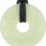 Natural Gemstone Donut Pendant Necklace