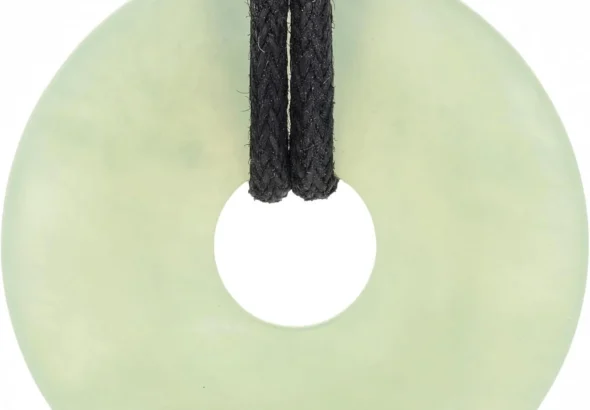 Natural Gemstone Donut Pendant Necklace