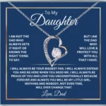 To My Daughter Necklace From Dad With Heartfelt Message, Father Daughter Gift for Adult Daughter Birthday, Graduation, or Just Because