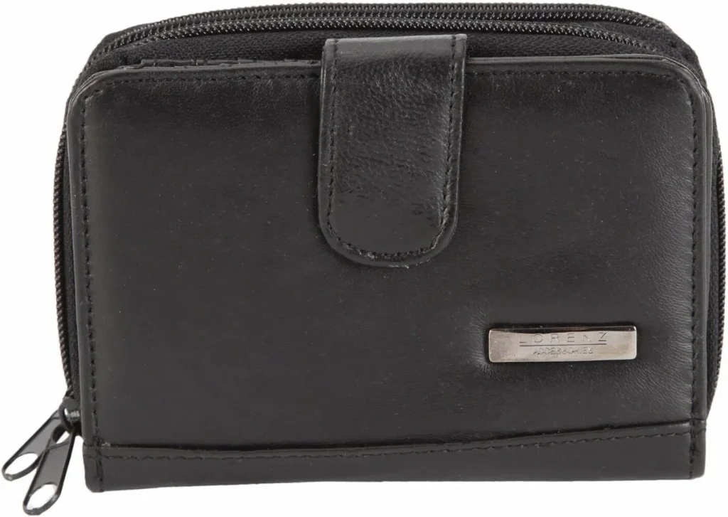 Women's Genuine Nappa Leather Wallet with Multiple Card Slots and Compartments