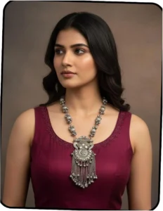 Handmade Boho Tribal Long Necklace for Women