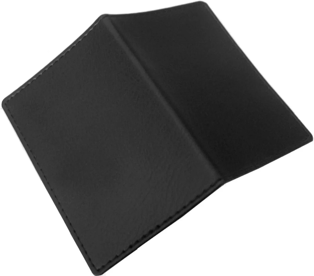 Soft Black Faux Leather Card Holder for Credit Cards, Travel Passes, and Oyster IDs