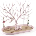Antler Jewelry Display Stand with Hanging Tree Tower Rack for Rings, Earrings, Necklaces, and Bracelets