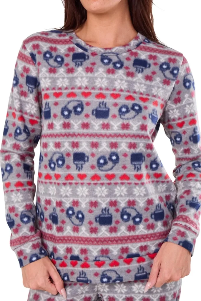 Cozy Ladies Plush Fleece Pajama Set