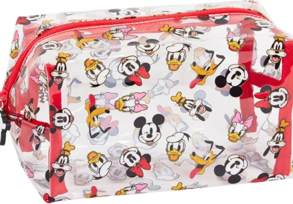 Mickey Mouse and Minnie Mouse Clear Makeup Bag