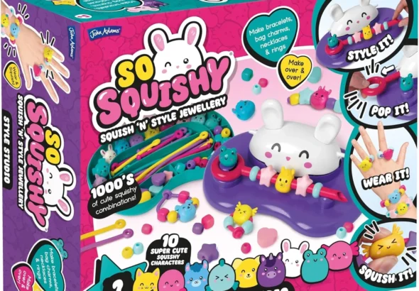 John Adams So Squishy Style Studio: Make Your Own Cute Fidget Rings, Bracelets & Necklaces | Arts & Crafts Jewellery Making Kit for Kids Age 5+