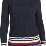 Tommy Hilfiger Women's Cotton Cable Crewneck Sweater