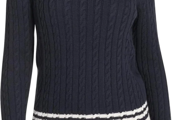 Tommy Hilfiger Women's Cotton Cable Crewneck Sweater