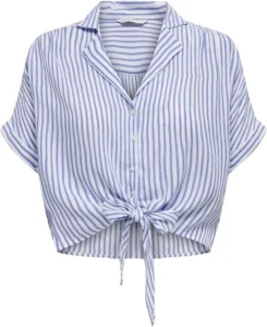 Women's Short Sleeve Knot Detail Tie Shirt