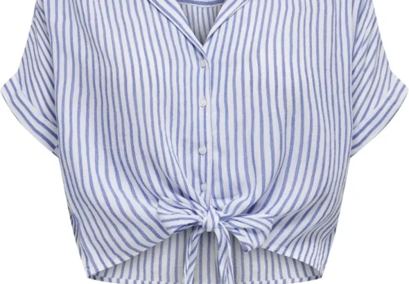 Women's Short Sleeve Knot Detail Tie Shirt