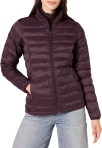 Amazon Essentials Women's Lightweight Long-Sleeve Puffer Jacket, Water
