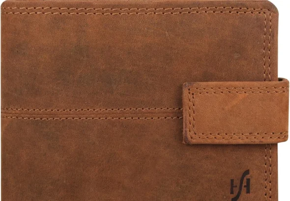 RFID Blocking Leather Wallet for Men with Coin Pocket