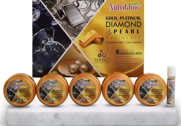 Nutriglow Platinum Diamond Gold and Pearl Facial Kit for Women