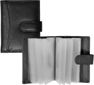 Genuine Leather Credit Card Holder Wallet for Men & Women with Cash Pocket