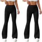 Flared Trousers for Women 2 Pack High Waist Bootcut Pants