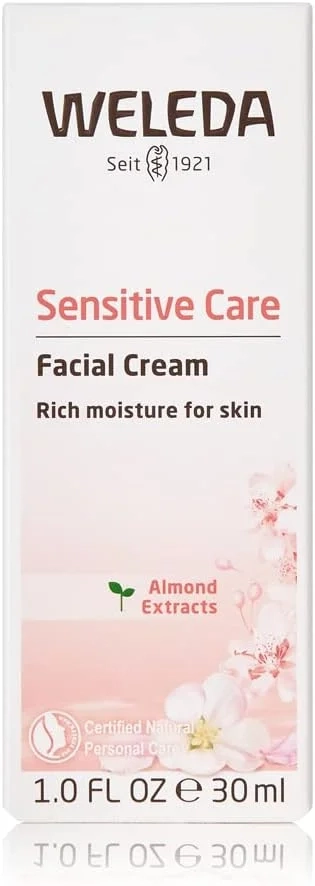 Weleda Sensitive Care Facial Cream, Organic Face Cream w. Natural Almond Extract, Gentle & Soothing Face Moisturiser, Paraben Free, Fragrance Free Face Cream for Women & Men by Weleda Skin Care - 30ml