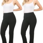Bootcut Trousers 2-Pack with Elastic Waist - Plus Size 8