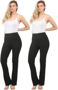 Bootcut Trousers 2-Pack with Elastic Waist - Plus Size 8