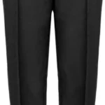 Ladies Half Elasticised Trousers 1/2 Elastic Elasticated Stretch Waist Womens Bottoms Formal Casual Office Work All Occasions Straight Leg Pull On Classic Pants with 2 Side Pockets