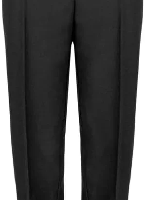 Ladies Half Elasticised Trousers 1/2 Elastic Elasticated Stretch Waist Womens Bottoms Formal Casual Office Work All Occasions Straight Leg Pull On Classic Pants with 2 Side Pockets