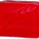 TSA Approved Clear Toiletry Pouch for Travel, Men and Women, Red