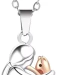 Cat Hug Necklace with Adjustable Chain for Women & Girls