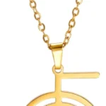 EUEAVAN Cho Ku Rei Reiki Symbol Necklace Cho Ku Rei Energy Symbol Amulet Healing Reiki Pendant for Women Sacred Geometry Necklace Yoga Power Spiral Meditation Jewelry