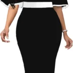 Elegant Ruffled Midi Church Dress for Women