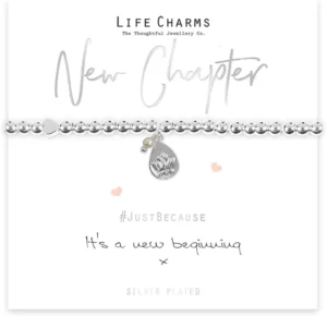 Life Charms The Thoughtful Jewellery Co. #justbecause New Beginnings Silver Plated Women's Bracelet - Supplied in a Gift Box (LC015BW)