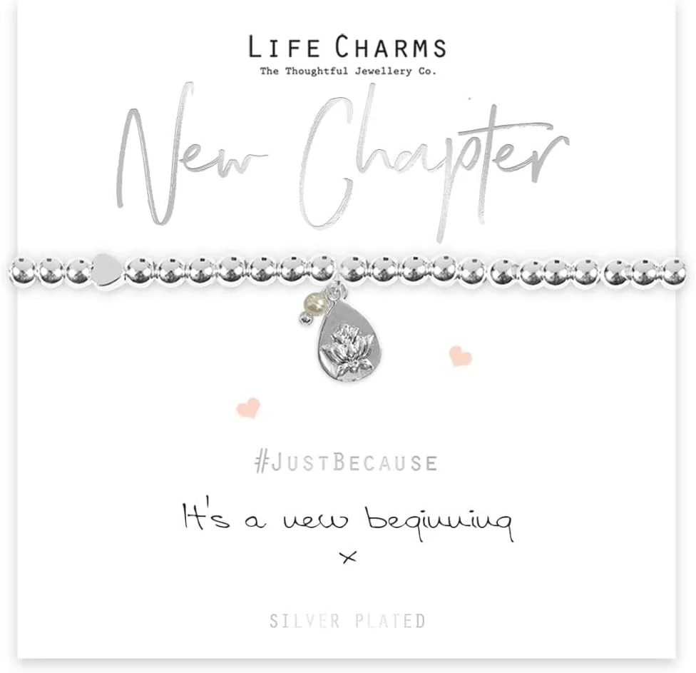 Life Charms The Thoughtful Jewellery Co. #justbecause New Beginnings Silver Plated Women's Bracelet - Supplied in a Gift Box (LC015BW)