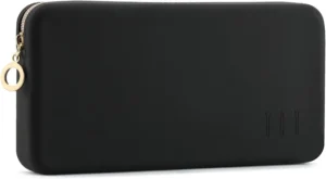 FVION Makeup Bag for Travel, Large Silicone Cosmetic Bag, Make Up Brushes Holder Case, Portable Makeup Organiser for Women Girls (Black)