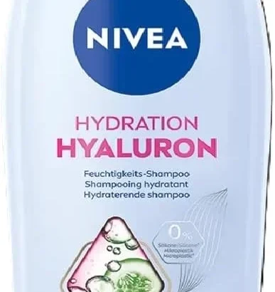 NIVEA Hydration Hyaluronic Moisturising Shampoo, Hair Care for Dry Hair with Hyaluron, Vegan Hair Shampoo without Silicone for Natural Shine (250 ml)
