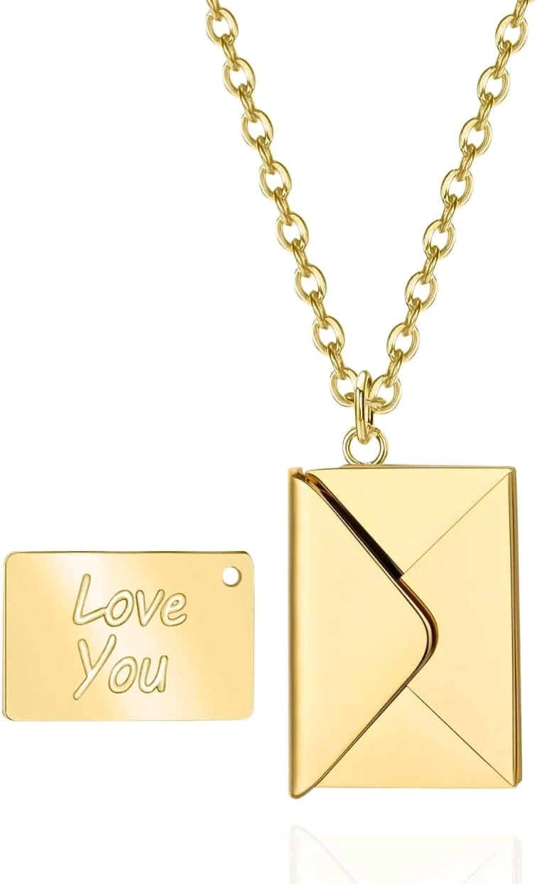 Love Letter Necklace with Engraved Message