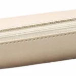 Small Pencil Pen Case Leather Pen Pouches Zippered Storage Bag Travel Cosmetic Bag for Student Adult Women Men Fashionable Pencil Case for Student