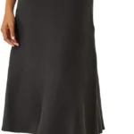 Roman Knitted Skirt for Women UK Ladies Midi Maxi Full Length Winter Autumn A-Line Swing Pull On Smart Casual Work Office Elasticated Waist Flattering Knit Knitwear