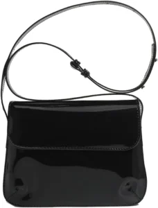 Patent Leather Evening Clutch and Shoulder Bag