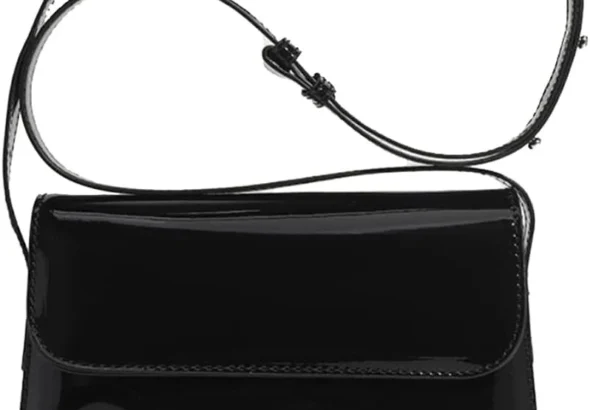 Patent Leather Evening Clutch and Shoulder Bag